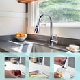 thumbnail image 3 of Wowow Kitchen Faucet Head Replacement Chrome, 3 Function Pull Out Spray Nozzle with 9 Adapters for Kitchen Sink Faucet，US Standard for Moen Kohler Delta Faucets G1/2 Male Connector, 3 of 6