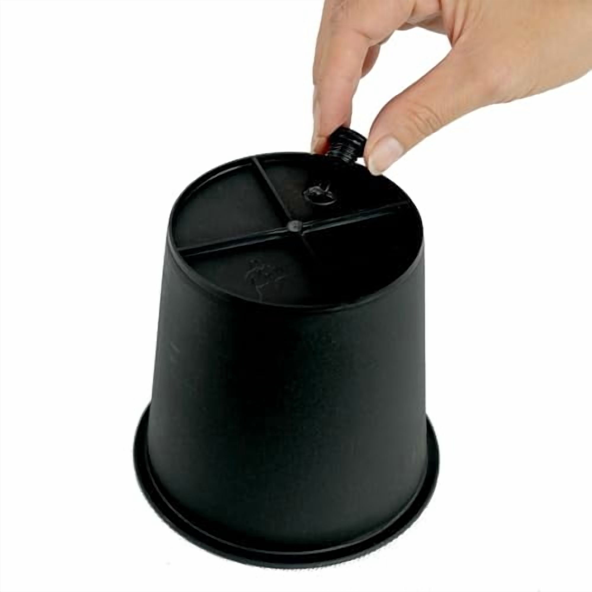 6.3" Round Nursery Plant Pot - Garden Plastic Pots with Drainage (5-Pack)