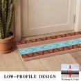 thumbnail image 3 of Blue and Brown Geometric Pattern Door Rugs,Washable Non Slip Door Mats Indoor,Decorative Door Mats,Entry Mat Indoor for Entrance,Bedroom,Kitchen,Bathroom,16"x47", 3 of 6