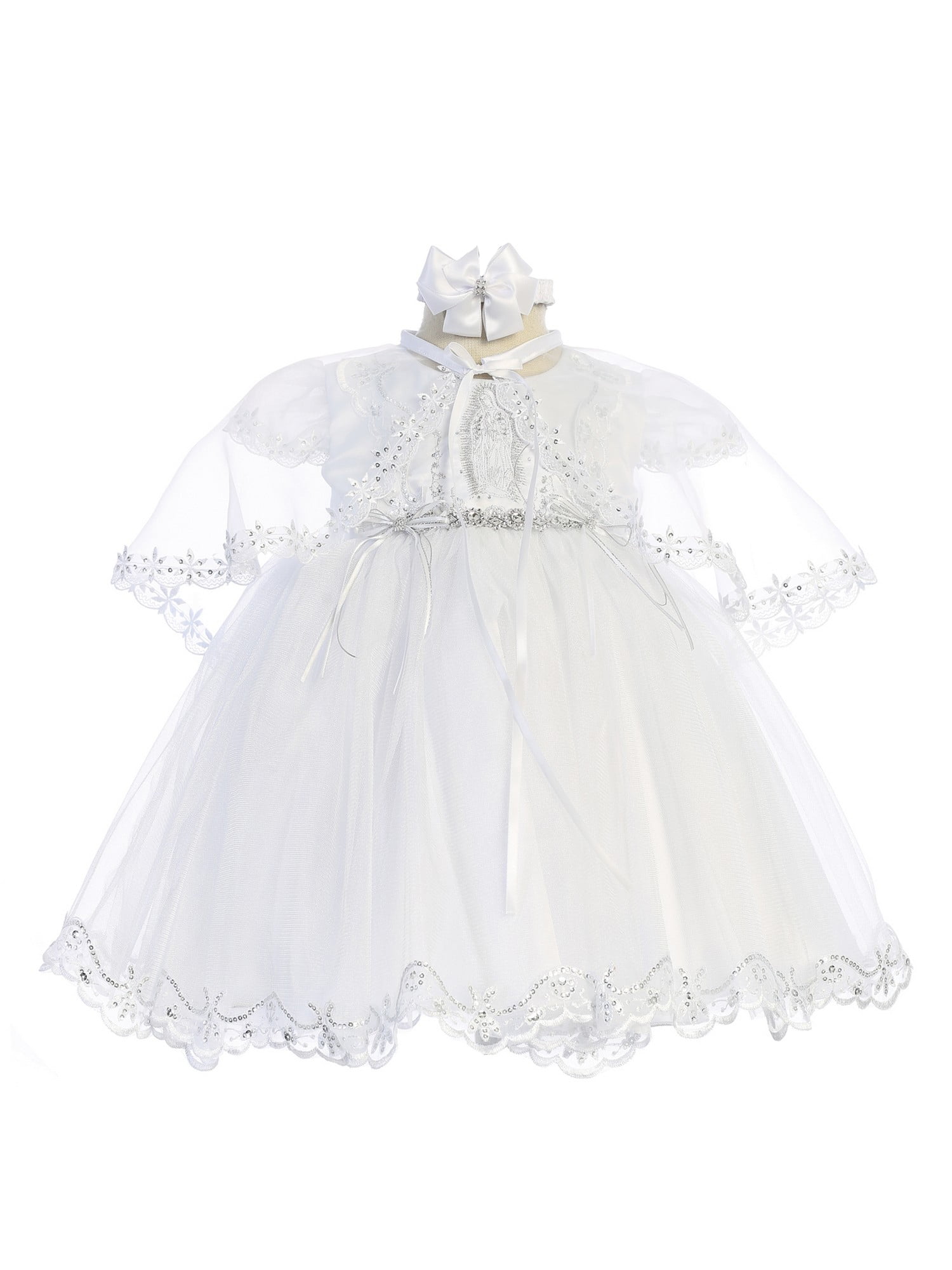 white tulle dress baby girl