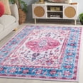 thumbnail image 3 of SAFAVIEH Arizona Calista Oriental Machine Washable Area Rug, Ivory/Light Blue, 4' x 6', 3 of 13
