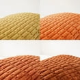 thumbnail image 4 of Set of 4 Burnt Orange Fall Lumbar Rectangle Decorative Throw Pillow Covers 14x24 Inch for Couch Bed Chair, Farmhouse Boho Room Decor, Soft Fuzzy Thick Corduroy Textured Cushion Case 35x60cm, 4 of 7
