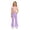 Purple, variant on Stretch Slim Fit Bootcut Pants for Girls, High Waist Lined Flared Trousers, Multi Color Casual School Uniform Bottoms Purple 7-8 Years