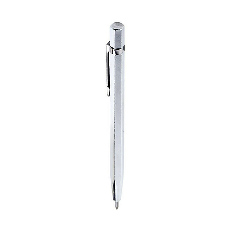 Worallymy Glass Ceramic Marker Metal Alloy Marking Pen Portable Tile Lining  Engraving Pen for Working, Silver