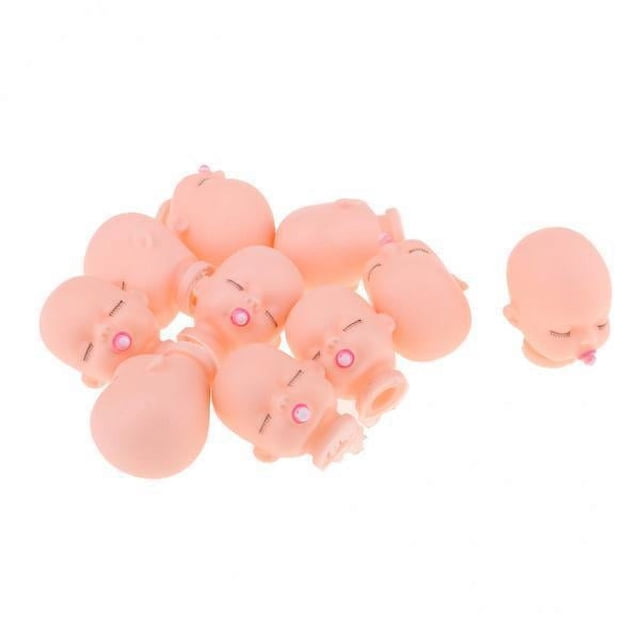 3x 10 Uds Cabeza de Muñeca de Vinilo para Artista Pintura a Mano Muñeca Parte Del Cuerpo DIY 3 piezas