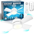 thumbnail image 1 of Ventilador de techo Bell+Howell Socket Breeze con luz LED de 39 cm, 1 of 7