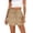 13# Khaki, variant on Womens Bermuda Shorts Ruffle Elastic Waist Casual Lightweight Lounge Shorts Comfy Basic Summer Linen Beach Short Pant Pink 2XL