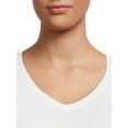 thumbnail image 4 of Time and Tru Women's Cotton V-Neck T-Shirt, 4 of 5