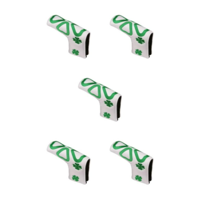 maskred Multiple Options Available PU Leather Golfball Putter Headcover Golfball Club Head Covers For Putter white 5Set