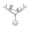 Silver, variant on Classic Deer Pearl Safety Pin Brooch Wedding Party Decoration Fashion Gift-Gold