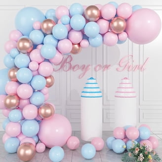 Déco Baby Shower Fille - Ballons Or Rose & Blanc Avec Banderole 'Oh Baby', Ceinture 'Mummy To Be', Cake Topper - 35 Ballons Inclus