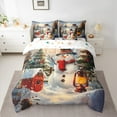 thumbnail image 2 of Feelyou Snowman Twin Bedding Sets 7-Piece for Teens, Winter Snowflake Bedding Comforter Set, Merry Christmas Reversible Sheet Sets, Breathable Home Decor, 2 of 7