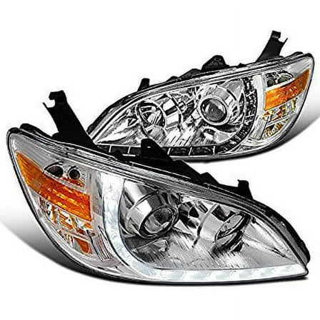 Spec-D Tuning 2LHP-CV04-8-RS Honda Civic Ex Dx R8 Style Chrome Halo Projector Headlights
