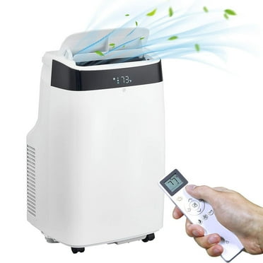 FOLDLIFE 10,000 BTU Portable Air Conditioner, Cools up to 450 Sq. Ft, Multifunctional Floor AC Unit With Dehumidifier, Fan, Auto, Sleep Modes, Remote Control & Window Kit Included, 24H Timer