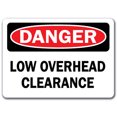 thumbnail image 1 of Danger Sign - Low Overhead Clearance - 10" X 14" OSHA Safety Sign, 1 of 1