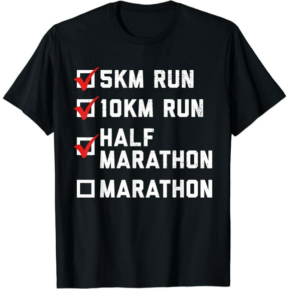 Funny Checklist Aspiring To Be A Marathoner Marathon T-Shirt