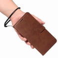 thumbnail image 4 of Wallet Case for Samsung Galaxy S26 Edge Flip Cover with Card Slots, Magnetic Stand & Strap Brown, 4 of 7