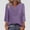 Purple, variant on FRSASU Boho Tops for Women V Neck 3/4 Length Sleeve Tops Dreesy Casual Lace Blouses Trendy Vacation Clothes Purple