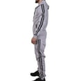 thumbnail image 2 of Riflessi Men's Athletic Sports Casual 2 Piece Reflective Tracksuit Hoodie Jogger Pants Sweatsuit Set (Heather Grey, 3XL), 2 of 4