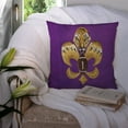 thumbnail image 3 of Carolines Treasures 8205-2PW1414 Tiger Football Fleur de lis Decorative Canvas Fabric Pillow 8205, 14Hx14W, multicolor, 3 of 4