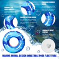 thumbnail image 3 of 36 Inch Inflatable Pool Float Tube, Big Ocean Animal Swimming Ring, Cute Under The Sea Pattern Inner Tube Outdoor Beach Toy for Adult Teens, 3 of 7