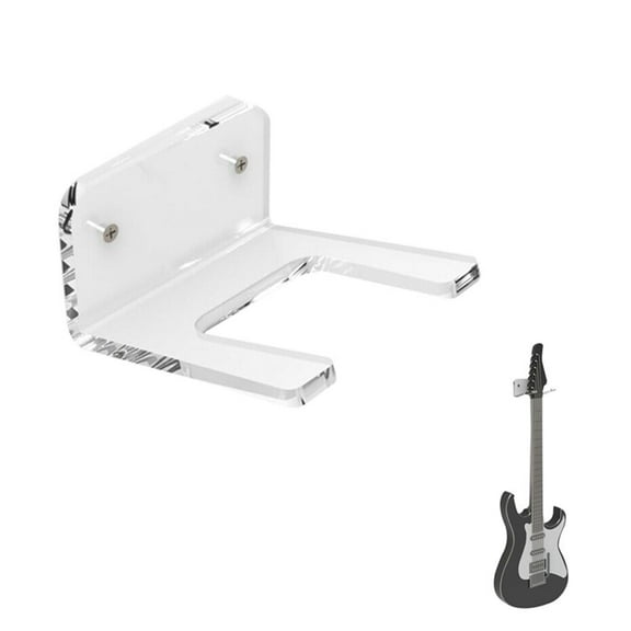 Bearachild 1 Uds. Soporte acrílico para guitarra de 5mm colgador de guitarra de montaje en pared almacenable gancho transparente para guitarra que ahorra Almacenamiento y organización del hogar Bearachild HA017227-00