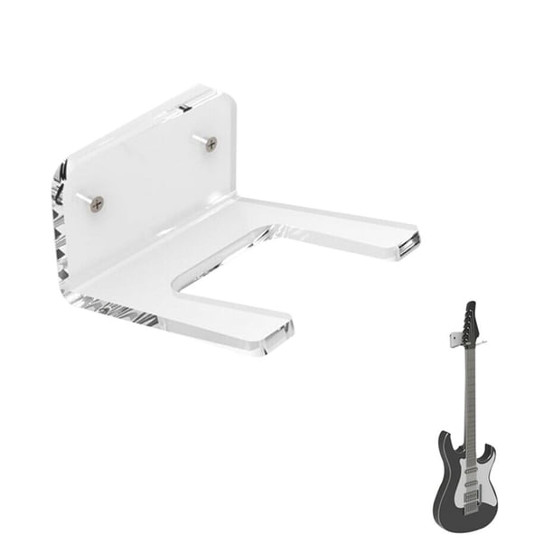 Bearachild 1 Uds. Soporte acrílico para guitarra de 5mm colgador de guitarra de montaje en pared almacenable gancho transparente para guitarra que ahorra Almacenamiento y organización del hogar Bearachild HA017227-00