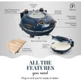 thumbnail image 4 of PIEZANO Pizza Oven Electric Pizza Oven Indoor Portable, 12 Inch Indoor Pizza Oven Countertop, Pizza Maker Heats up to 800˚F for Stone Baked Pizza at Home - Navy, 4 of 6