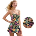 thumbnail image 5 of Garronmavis Hawaiian Floral Golf Dress for Women Athletic Size XS Spaghetti Strap Tennis Dress Built in Shorts A Line Underneath Athletic Dresses Floral Print Outfits, 5 of 7