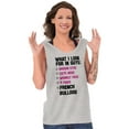 thumbnail image 3 of What Look In Guys French Bulldog Pet Tank Top Tee Shirt Women Brisco Brands M, 3 of 6