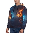 thumbnail image 3 of Lsque Red And Blue Fire Dragon C Pattern Casual Men's Hoodie,Hooded Sweatshirt with Kangaroo Pocket,Pullover Hoodie-4X-Large, 3 of 7