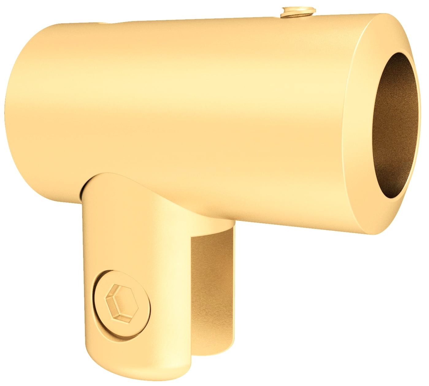 CRL S5BR Polished Brass Support Bar U-Bracket for 3/8" and 1/2" Glass