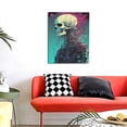 thumbnail image 4 of Sikiie Cartoon Art Skull Print Canvas Decorative Hanging Painting, Anti-shrinkage Hanging Frame, Suitable for Home, Office Wall Decorations, 4 of 6