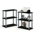 thumbnail image 2 of Furinno Turn-S-Tube 3-Tier Compact Multipurpose Shelf Display Rack with Square Tube, Black/Grey, Set of 2, 2 of 3