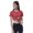 Red, variant on Moomaya Women Front Knot Crop Top Short Sleeve Round Neck Tee Shirt Knotted Tops