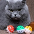 thumbnail image 5 of Multicolor Hollow Bell Ball Plastic Ball Cat Dog Toy D4E2 Bell Toy Sound Z E2P3, 5 of 11