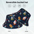 thumbnail image 5 of Kll Spaceships And Stars Bucket Hat For Women Men Packable Travel Beach Sun Hat Outdoor Rave Accessories Reflective Fisherman Cap, 5 of 9