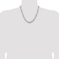 thumbnail image 2 of Diamond2Deal 925 Sterling Silver Rhodium-plated 7.75 mm Figaro Chain Necklace for Mens 20", 2 of 7