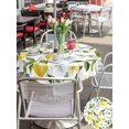 thumbnail image 6 of Outdoor Tablecloth with Umbrella Hole Zipper Lemon Eucalyptus Round Tablecloth 60" Waterproof Outside Table Cloth Farm Country Leaf Plant Floral Fruit Patio Table Cover Tablecloths for Picnic Party, 6 of 8
