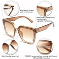 thumbnail image 3 of FEISEDY Fashion Women Men Sunglasses Square Frame Metal Shape Nesting Lenses B2595, 3 of 7