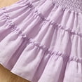 thumbnail image 6 of GaThRRgYP Toddler Girl Clothes Sales Kids Baby Girls Sleeveless Doll Collar Vest Dress Princess Dress,Girls'Summer New Sleeveless Ruffled Round-Neck Mesh Princess Bow Skirt Purple 1-8 Years, 6 of 7
