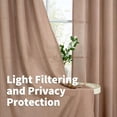 thumbnail image 3 of Natural Linen Curtains Long for Living Room Bedroom Grommet Top Light Filtering Privacy Linen Textu Window Semi Sheer Drapes Panels x Natural, 3 of 8