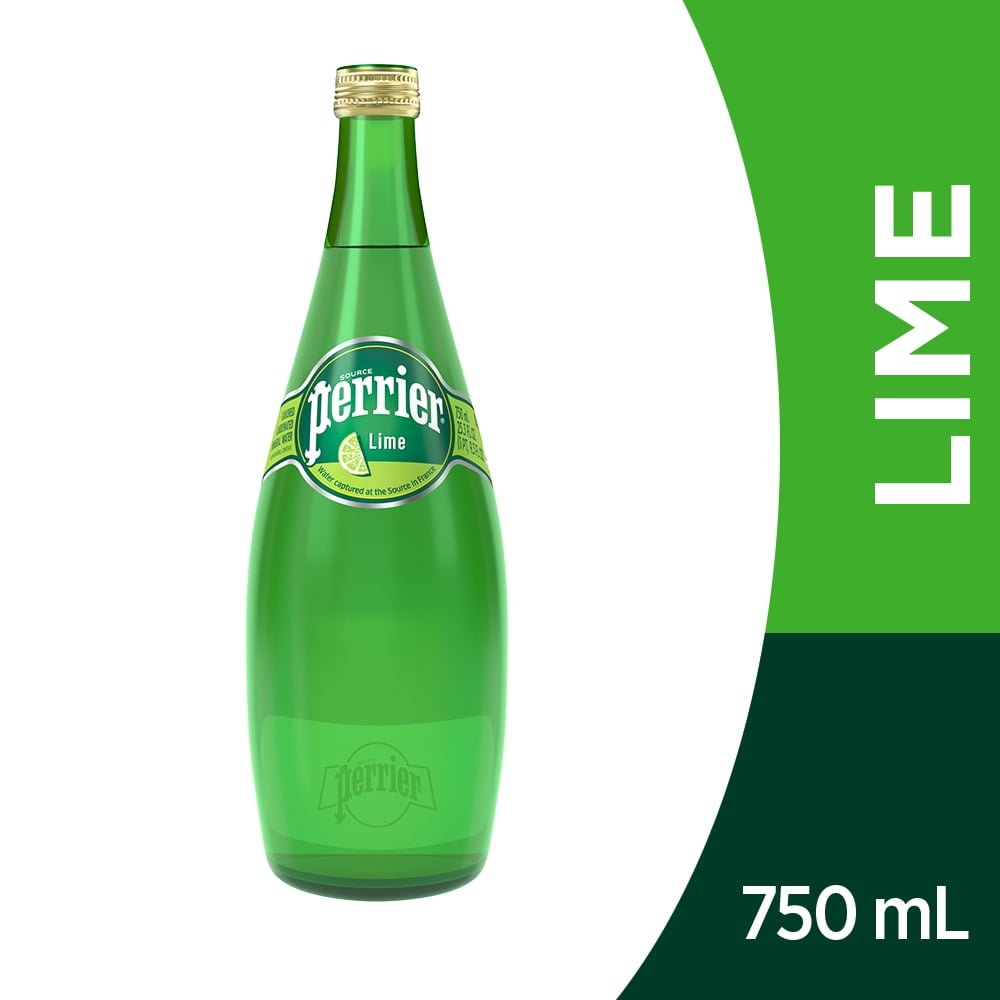 Perrier SPARKLING MINERAL WATER Miniature 2 1//2 inch Green Glass Bottle