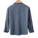 thumbnail image 4 of Blusa y camisa de manga larga con cuello vuelto para hombre, color liso, informal, a la moda, con bolsillos, solapa, manga larga, botones, cárdigan, abrigo, blusa de poliéster para hombre, 4 of 8