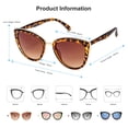 thumbnail image 3 of OuShiun Retro Vintage Cat Eye Sunglasses Women Driving Sun Glasses Anti Glare UV400 Protection Classic Round Sunglass, 3 of 7