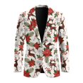 thumbnail image 4 of KUIFORTI Poinsettia Men's Suit Jacket Lightweight Blazer One Button Outfit for Weddings Business Meetings Prom Dinners Travel and Daily Wear, 4 of 7