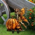 thumbnail image 6 of Diceymbol Halloween Pumpkin Fairy Yard Ornament Winged Gothic Planter Decor with Stake, Spooky Garden & Indoor Decoration, Weather-Resistant Halloween Gift, 6 of 6