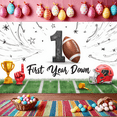 thumbnail image 6 of Football Theme Party Decoration First Year Down Banner Trophy Design Celebration Helmet for Birthday Party Kids Event Decoration, 6 of 7