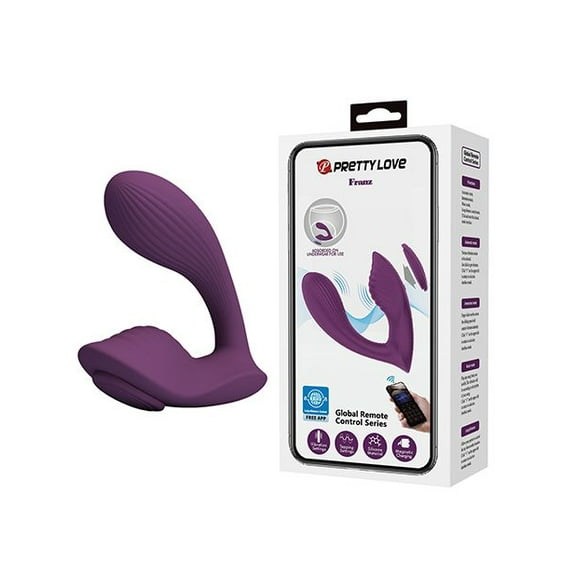 Pretty Love Franz Dual Clitoral & G Spot Vibrator with App-Controlled, Purple