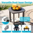 thumbnail image 4 of Muphyers 10 Pcs Aluminum Swivel Rocking Chair Set, Patio Furniture Set with 55000 BTU 2-in-1 Fire Pit Table, Wide Seat 5.1" Thick Cushion Outdoor Conversation Set for Deck Porch Poolside,Turquoise, 4 of 7